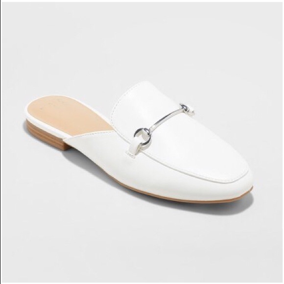white mule flats